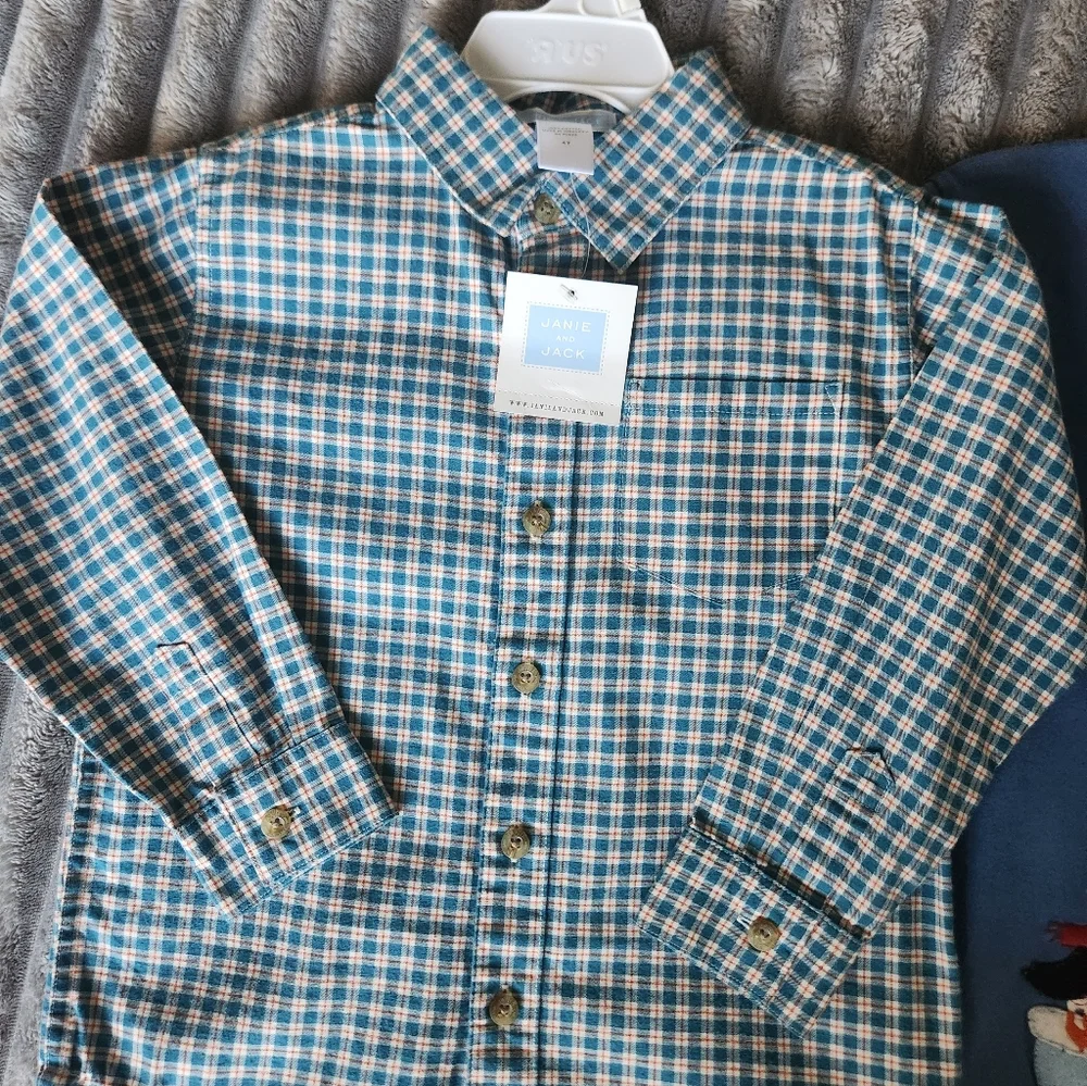 Jeanie&Jack Winter longsleve and Flannel Button Down Shirt 4 y